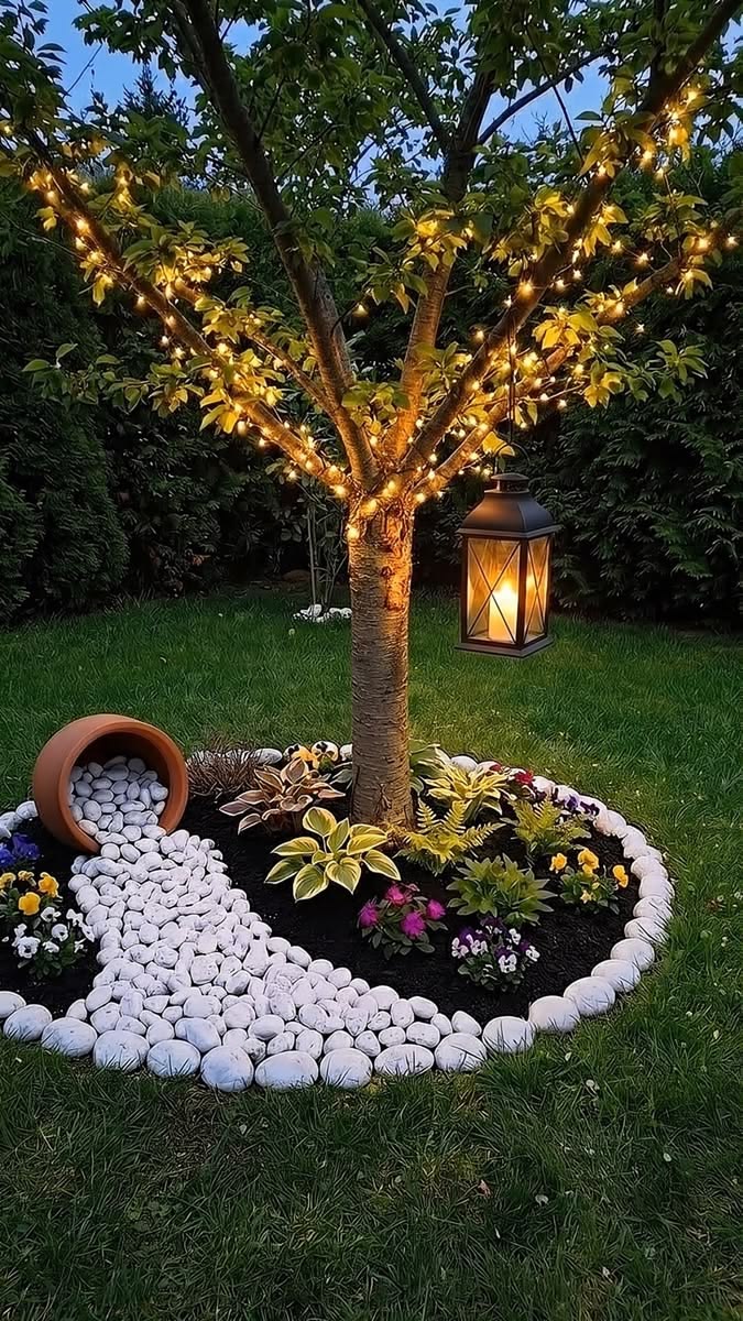 17. A Fairy Tale Glow Under the Tree