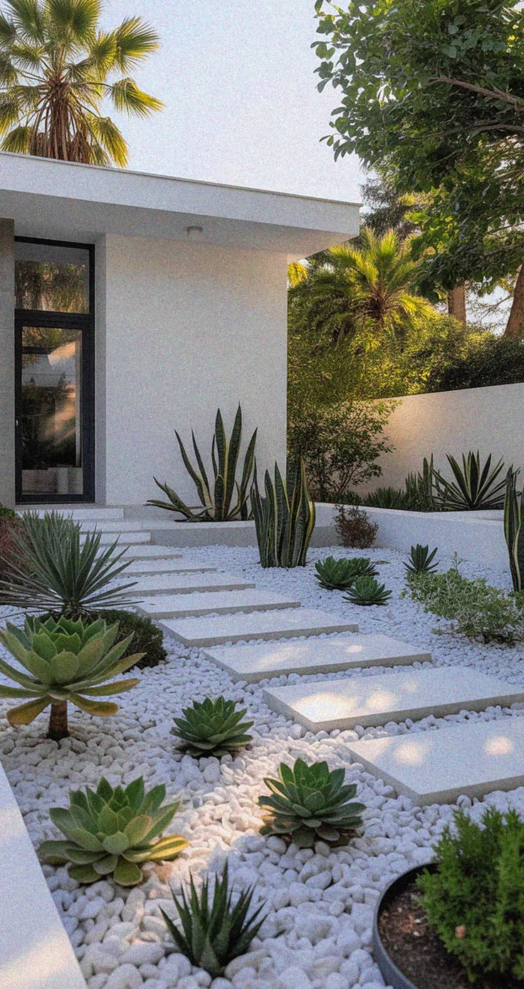 16. Clean Lines and Serene Greens: A Modern Minimalist Oasis