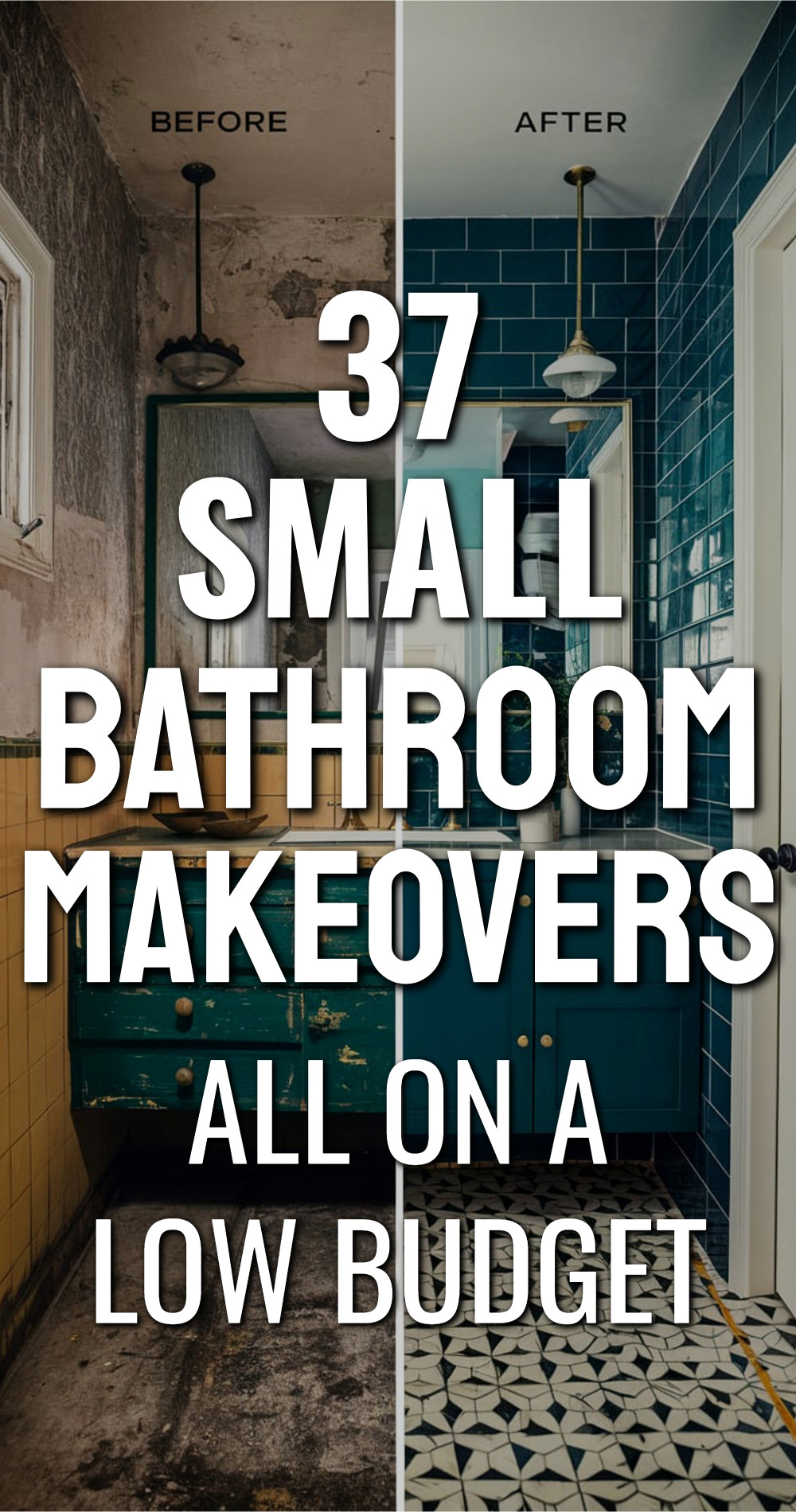 Small Bathroom Remodels - Before, After, Colors & Decorating Ideas (all on a budget!)