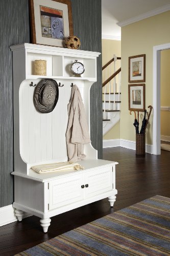 Home Styles 5543-49 Bermuda Hall Tree Stand, White Finish