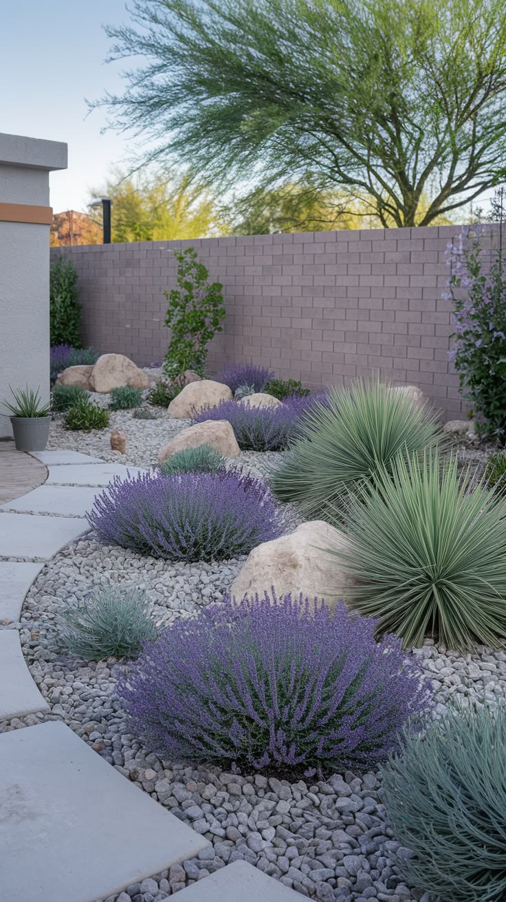 10. Desert Serenity: Where Lavender and Stone Unite