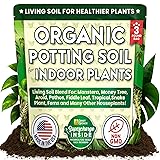 Organic Potting Soil for Indoor Plants. Boost House Plant Growth for Monstera, Fiddle Leaf, Money Tree, Pothos, Snake Pl