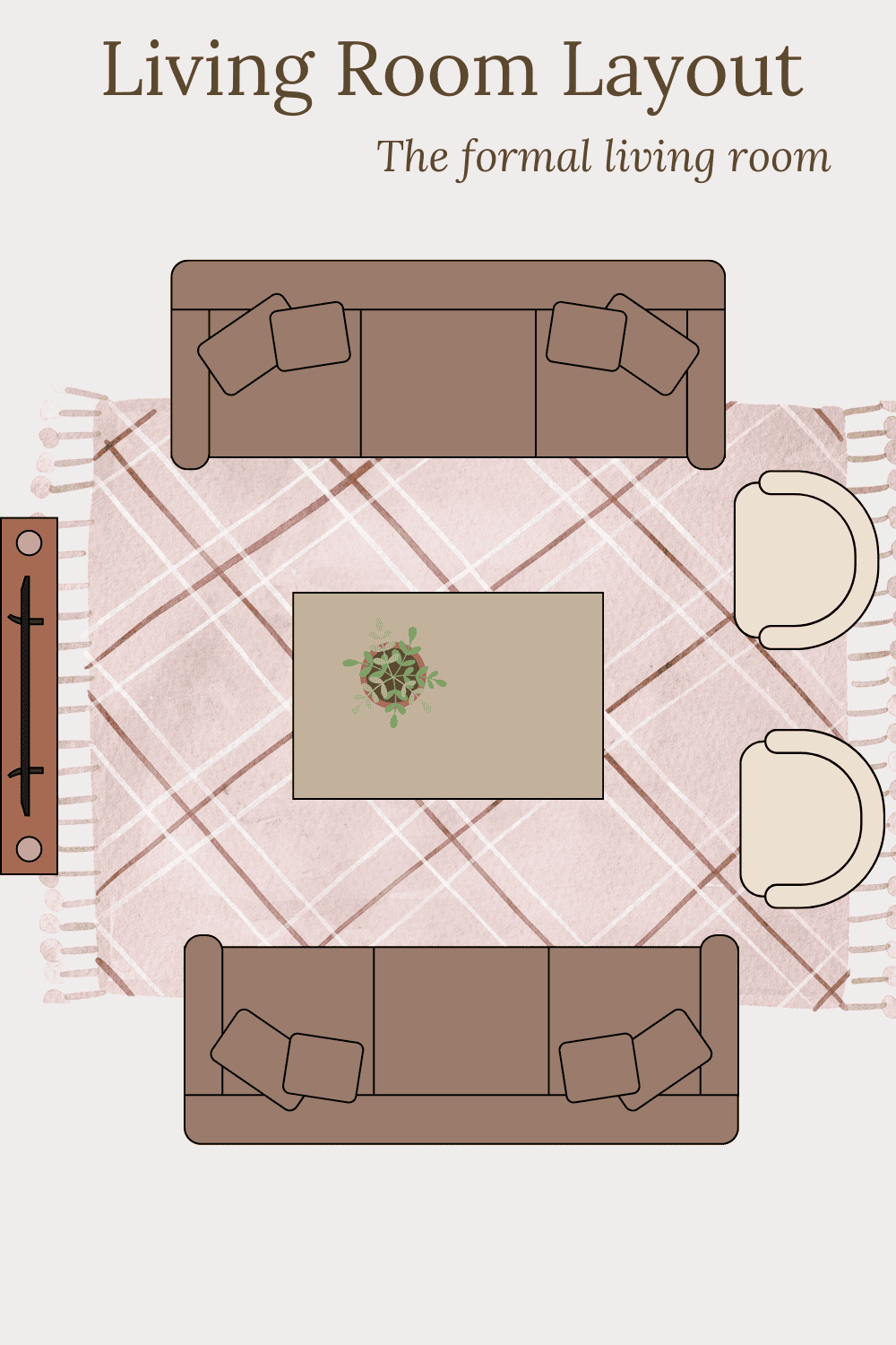 Formal living room layout floorplan