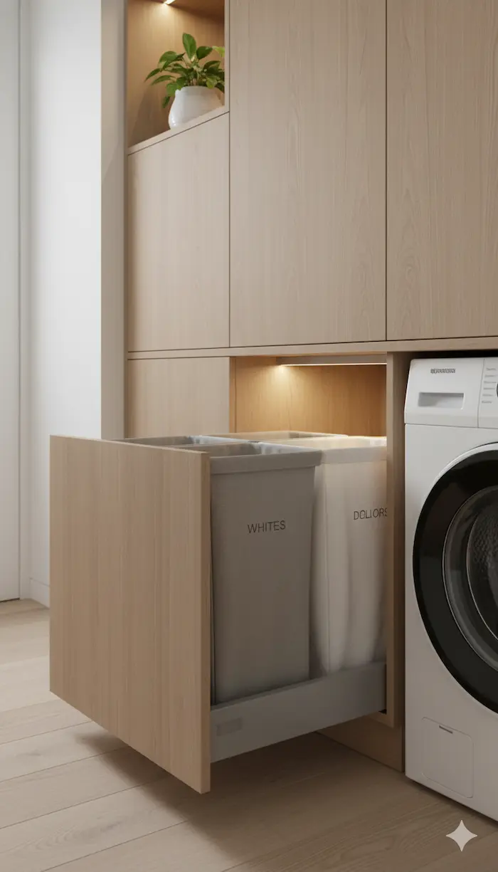 The Smart Hamper Cabinet: Taming the Clothes Monster