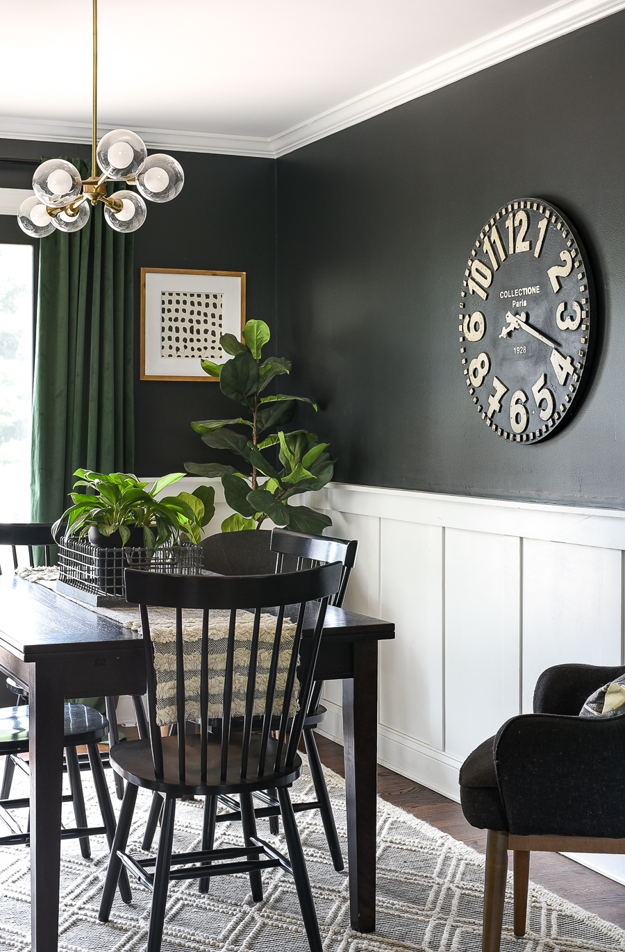 high contrast dining room