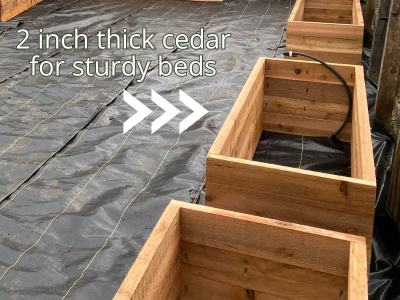 2 inch wood is the best thickness for raised garden beds