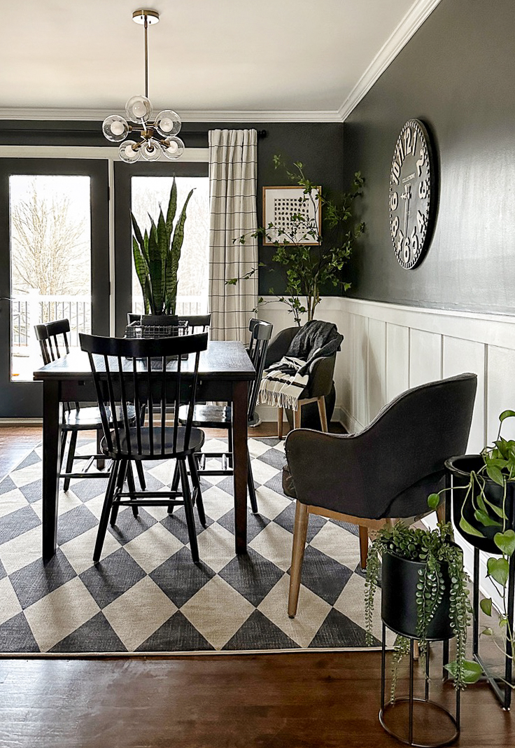 vintage-modern dining room