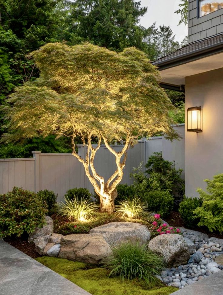 5. Illuminated Elegance: A Serene Focal Point for Your Garden