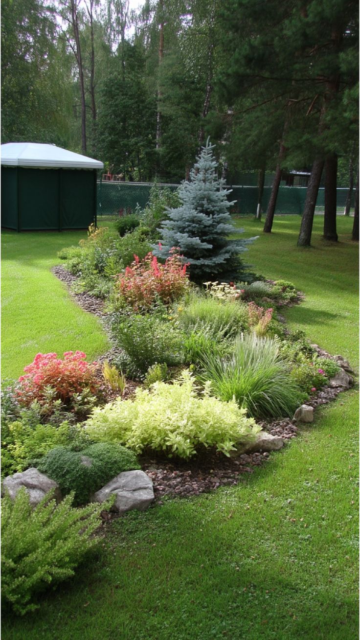 15. A Symphony of Textures in Lush Shade Landscaping