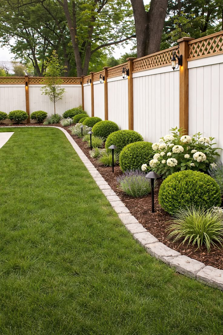 20. Timeless Harmony: A Clean and Classic Garden Design