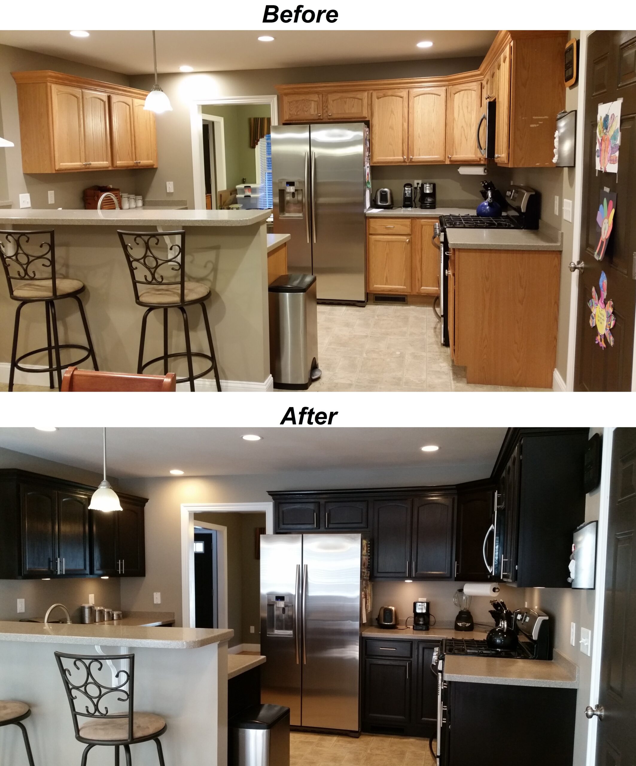 Cabinets Painted Black