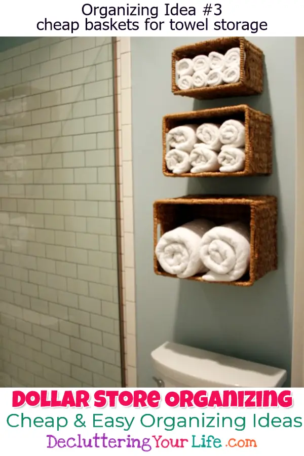 Dollar Store Organizing - Bathroom Organization Ideas On A Budget - Bathroom Organization Hacks & Cheap DIY Bathroom Sto
