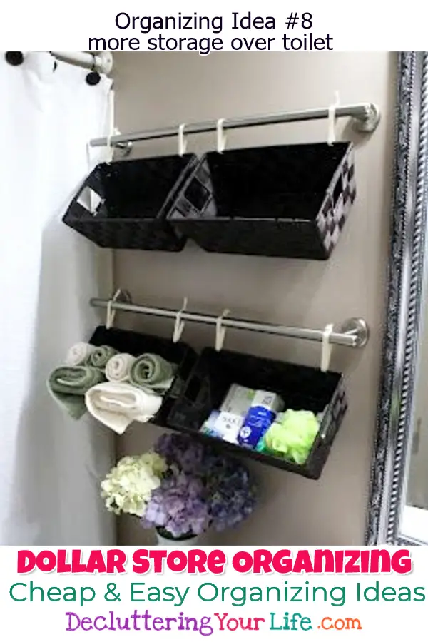 Dollar Store Organizing - Bathroom Organization Ideas On A Budget - Bathroom Organization Hacks & Cheap DIY Bathroom Sto