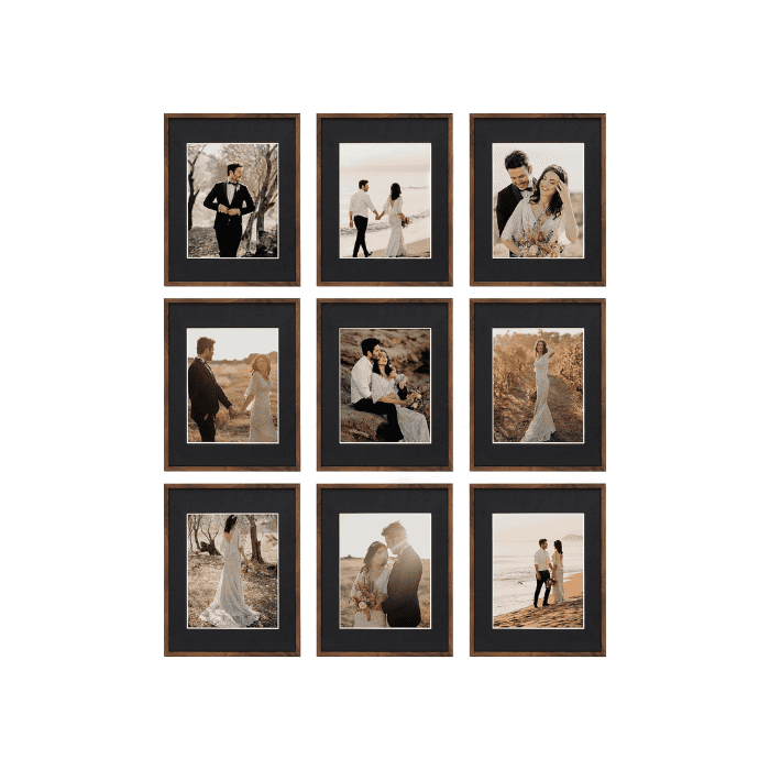 photo frames with black mattes