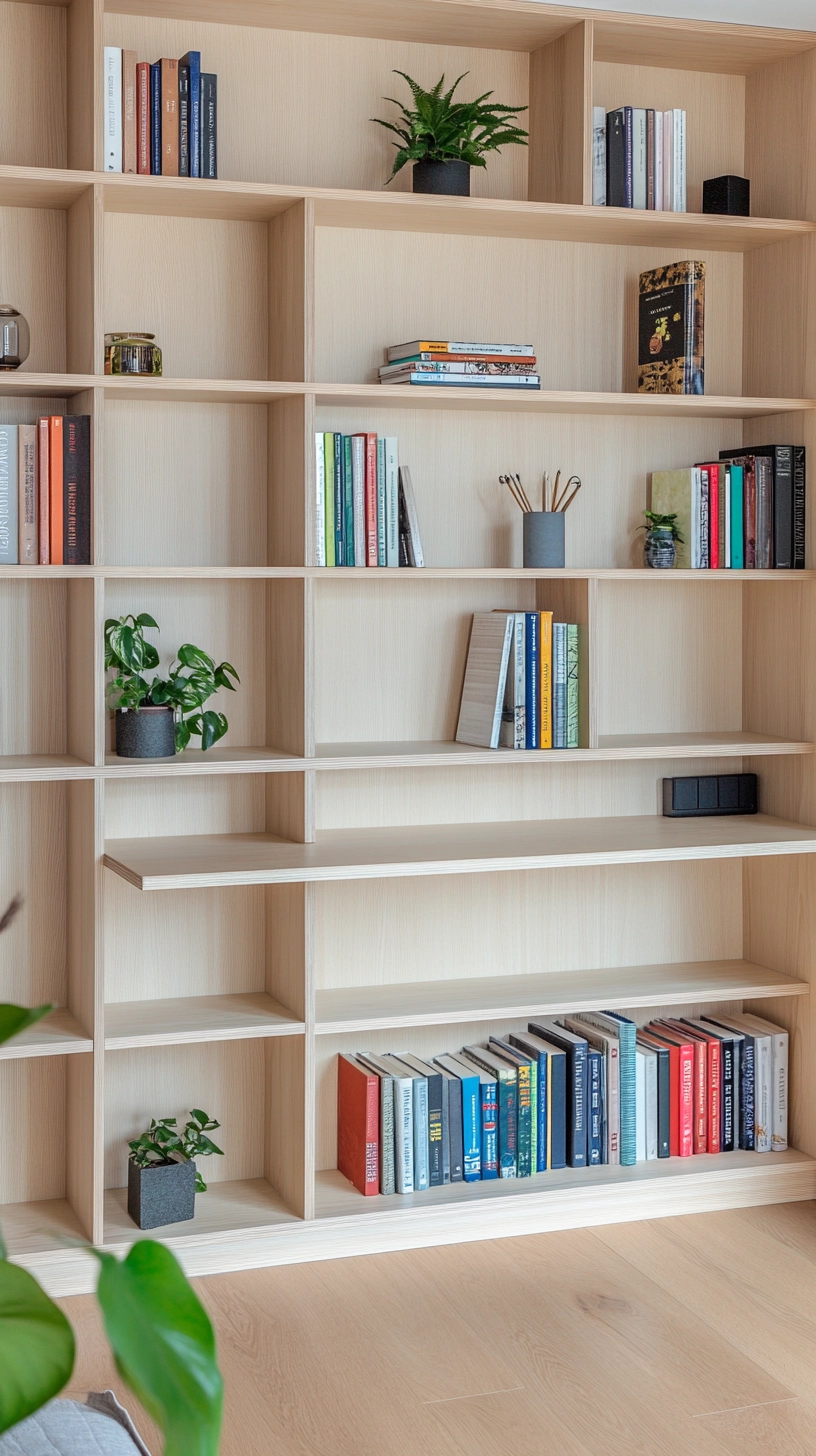 modern built in bookshelves 11