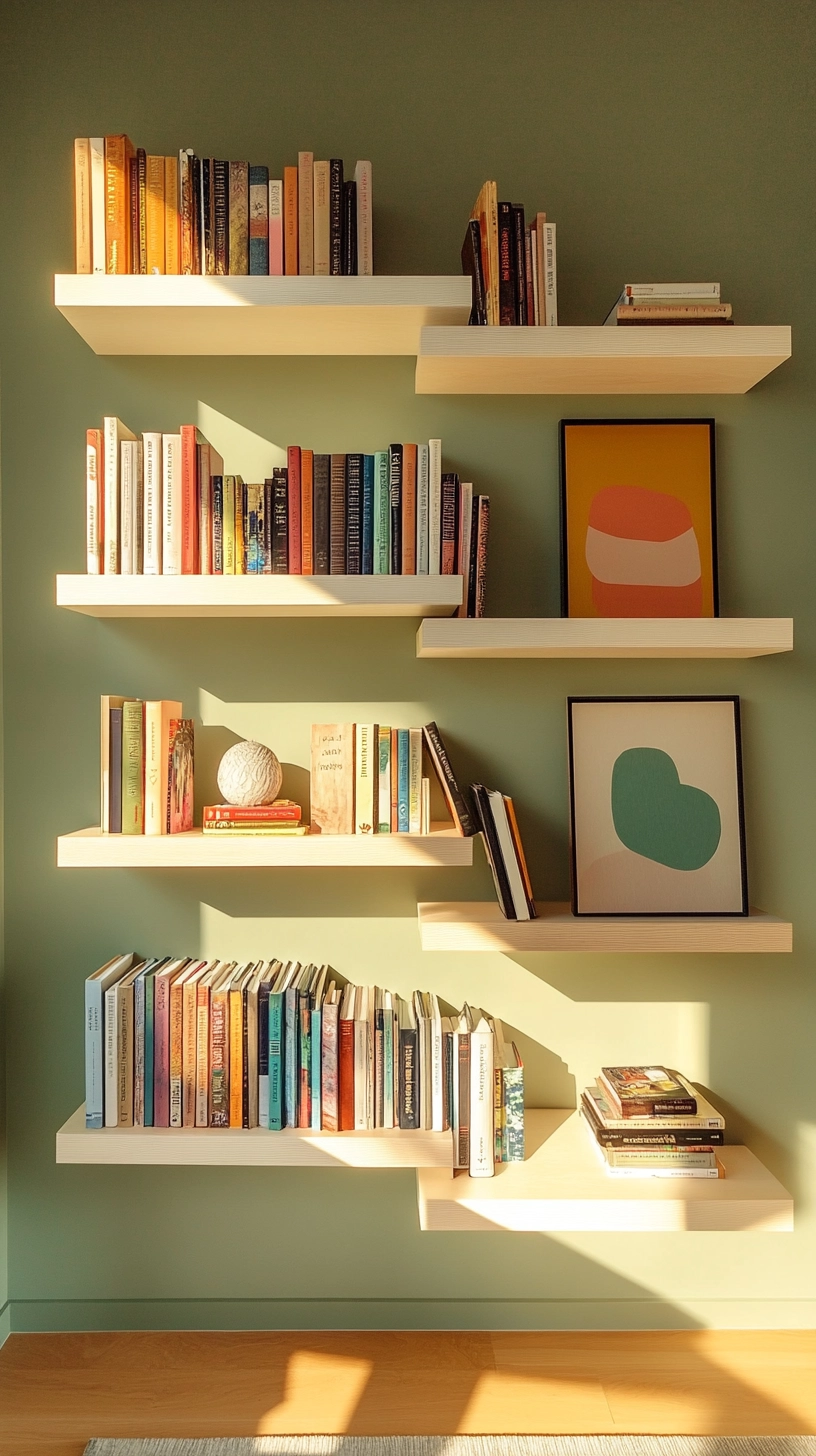 modern built in bookshelves 17