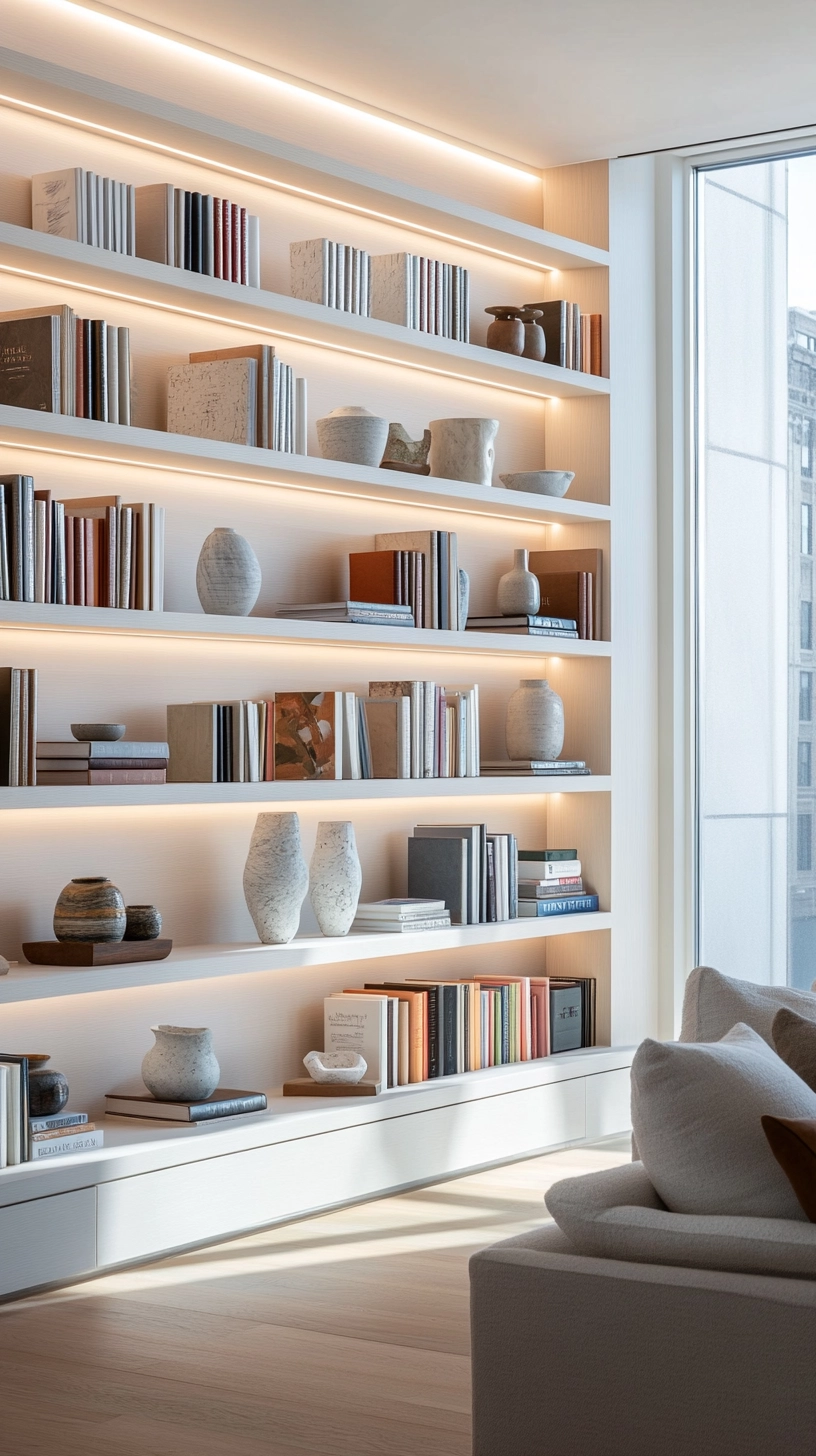 modern built in bookshelves 3