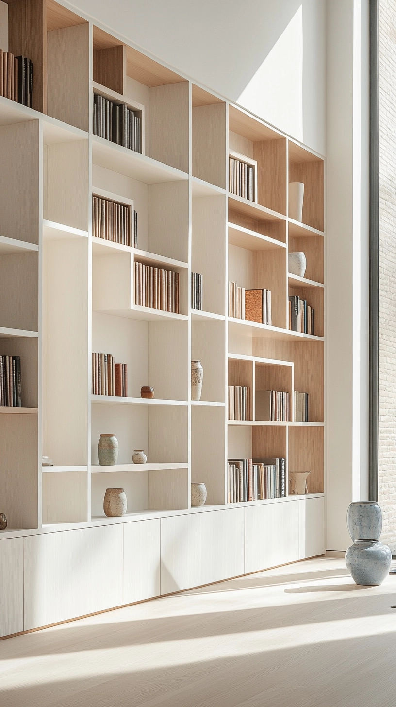 modern built in bookshelves 4