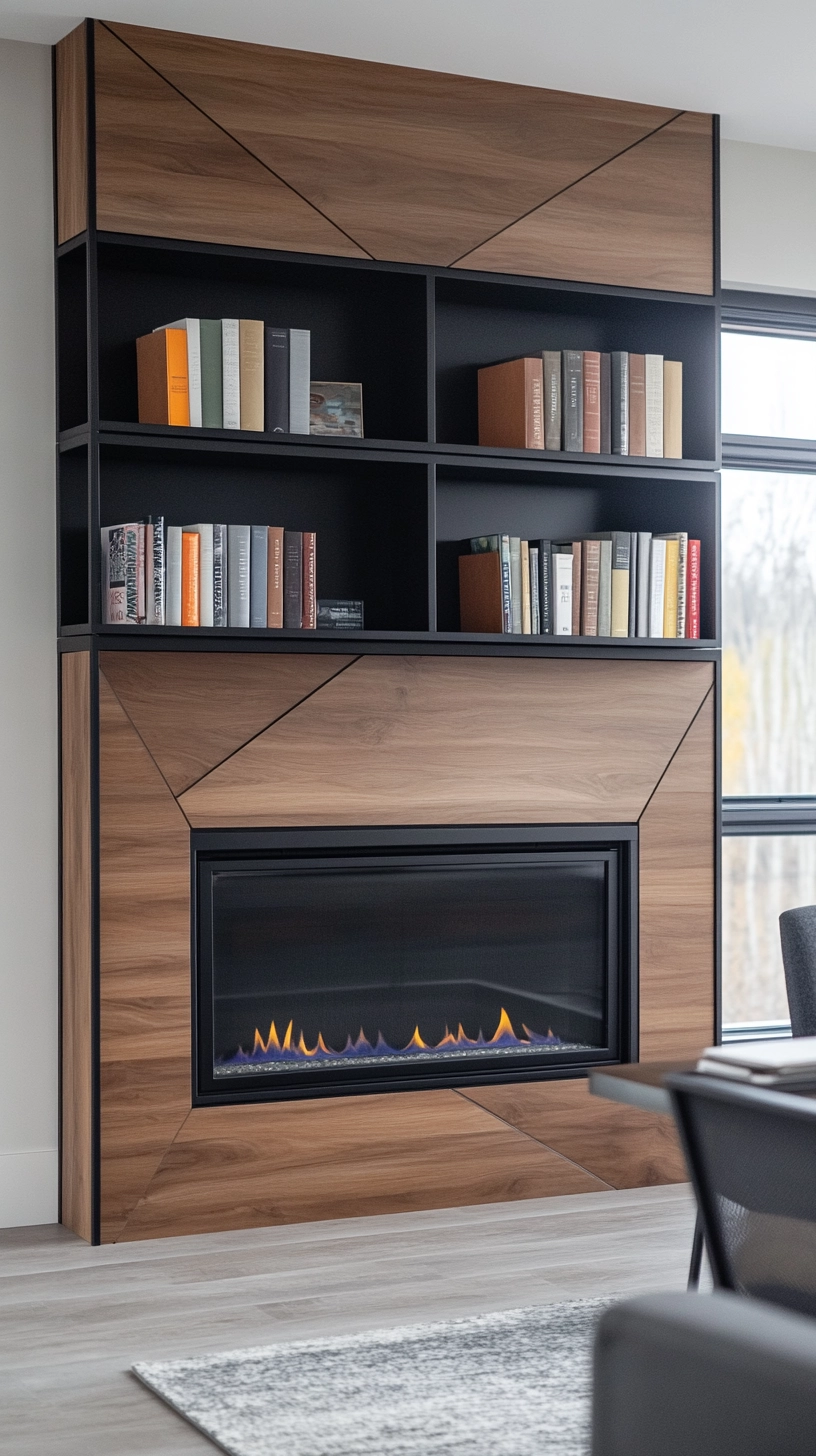 modern built in bookshelves 5