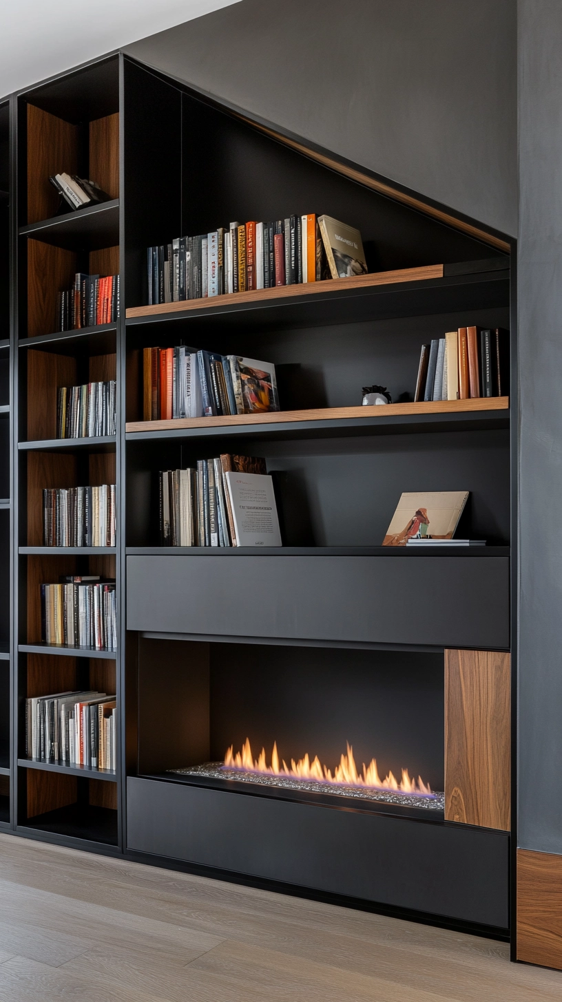 modern built in bookshelves 6