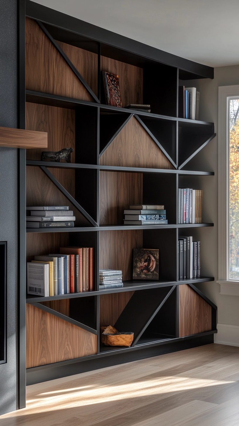 modern built in bookshelves 7