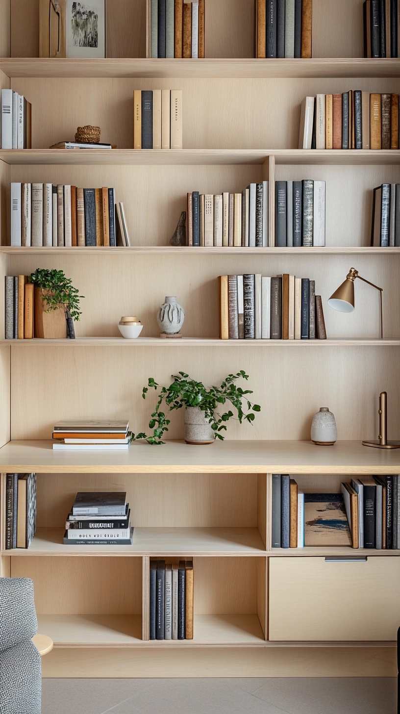 modern built in bookshelves 9