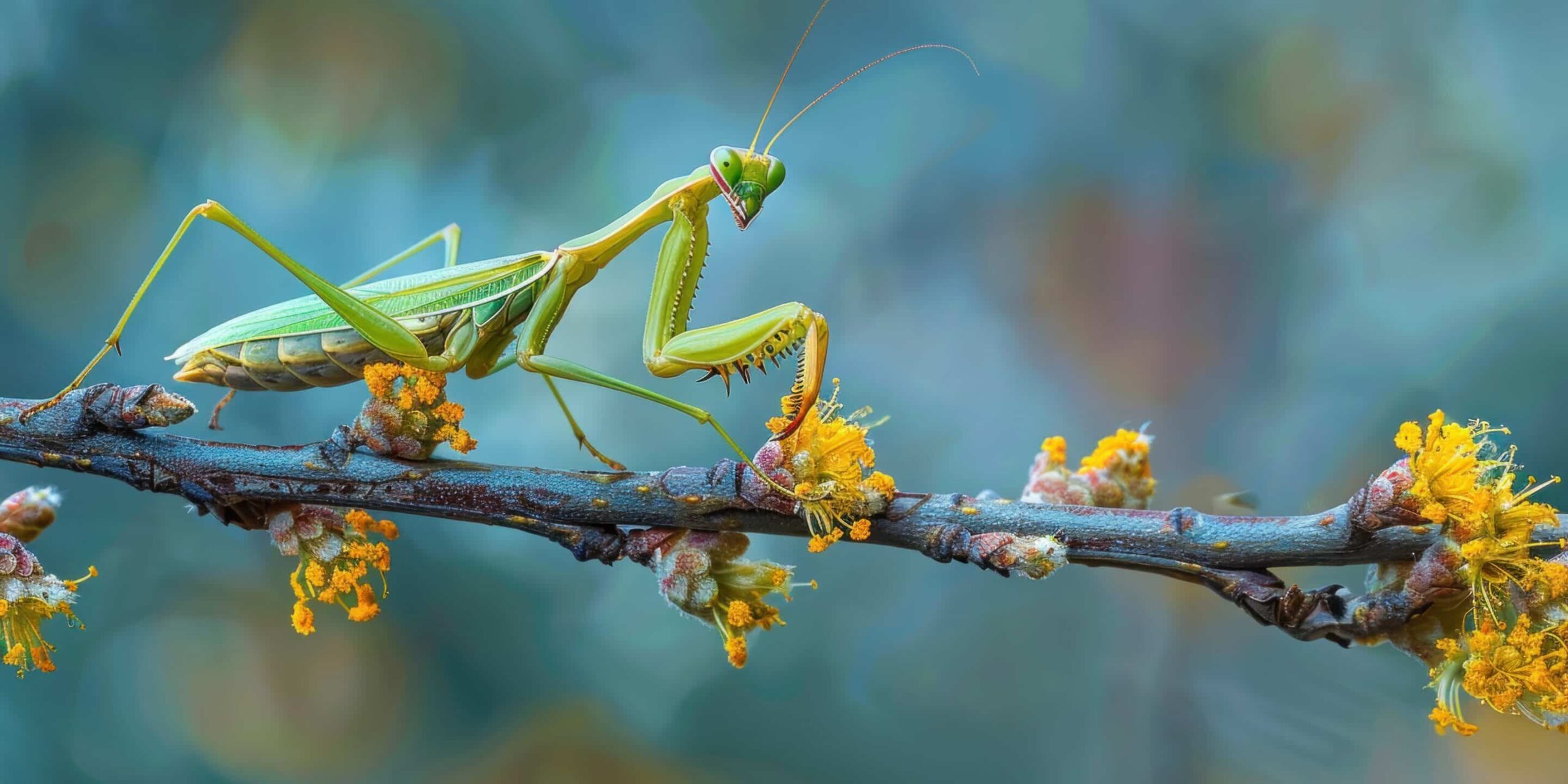 Praying Mantis is great for avoid using pesticides in your gardens.
