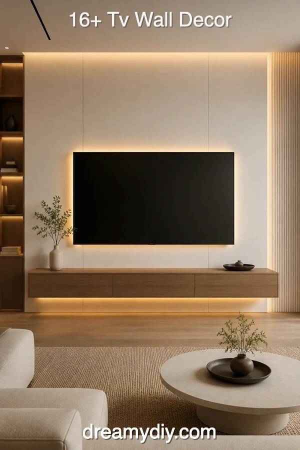 16+ Tv Wall Decor Ideas That Make Your Living Room Feel Styled 1