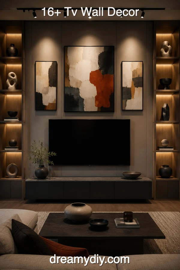 16+ Tv Wall Decor Ideas That Make Your Living Room Feel Styled 3