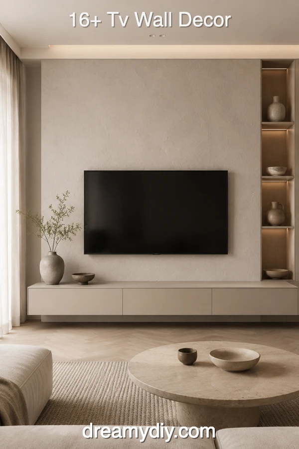 16+ Tv Wall Decor Ideas That Make Your Living Room Feel Styled 8