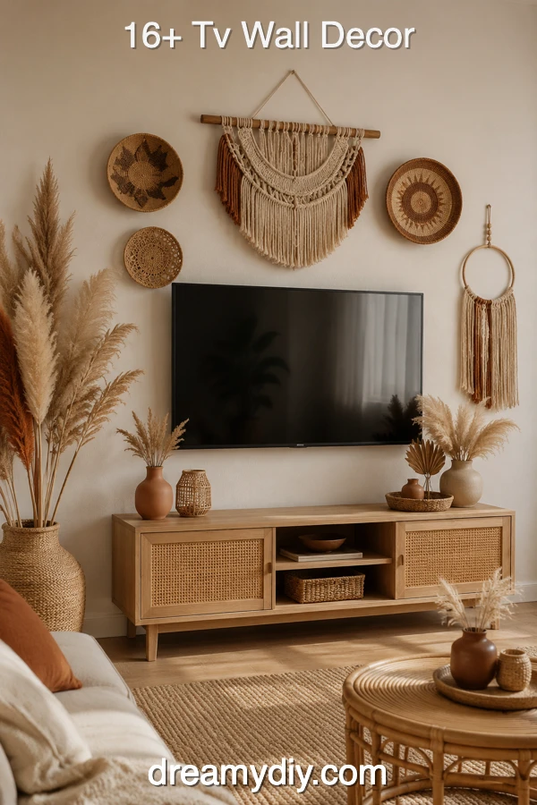 16+ Tv Wall Decor Ideas That Make Your Living Room Feel Styled 12
