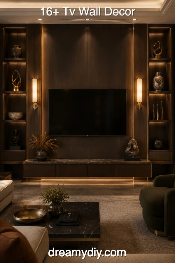 16+ Tv Wall Decor Ideas That Make Your Living Room Feel Styled 15