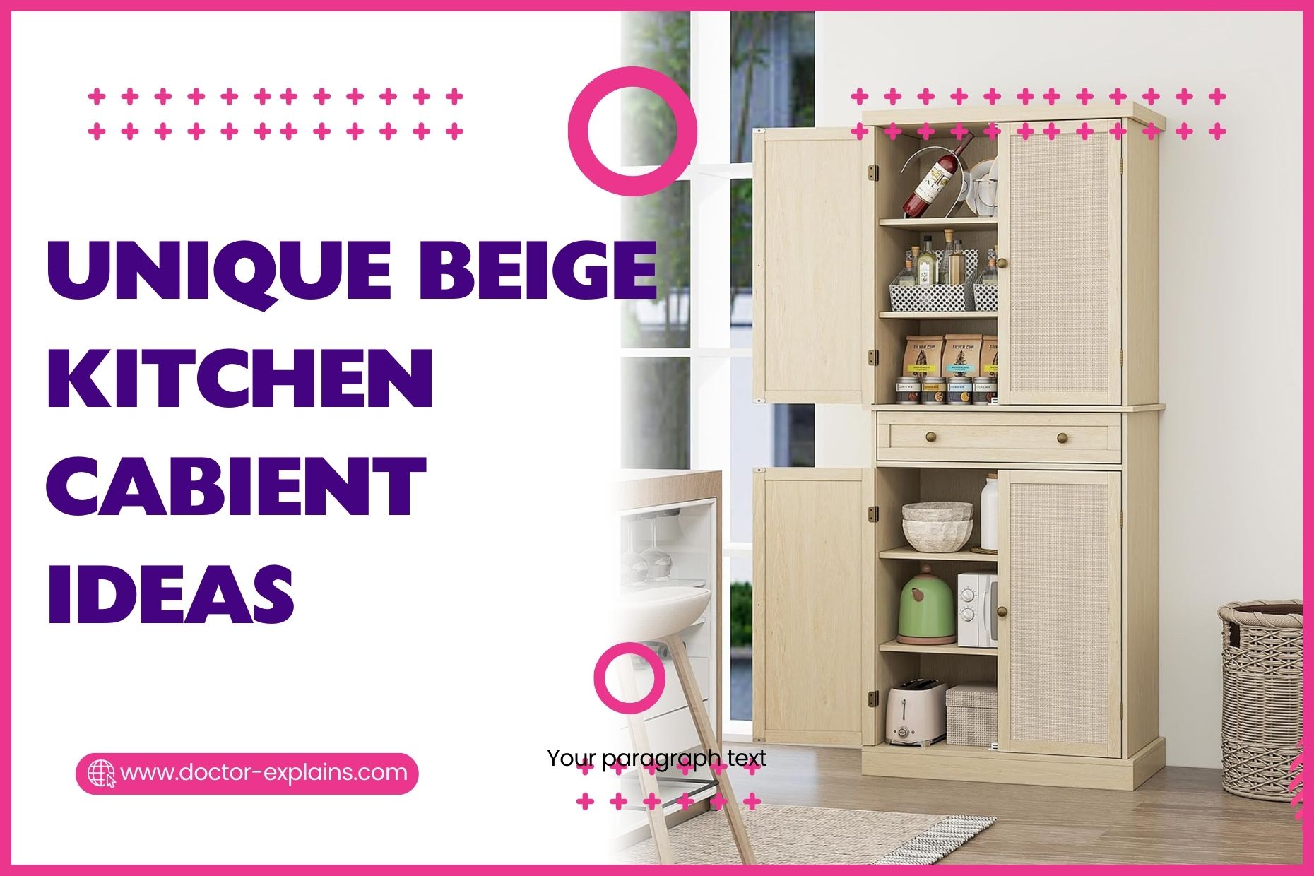 unique beige kitchen cabinet ideas